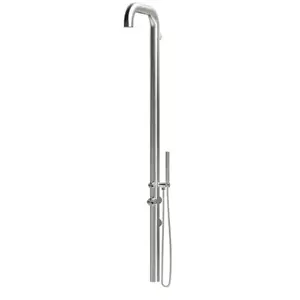 Sined - Douche Murale Extérieure Cm 179x6x42 Doccia Chia Parete Inox