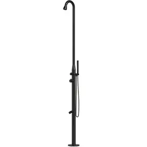 Sined Douche de jardin extérieure colonne de douche en acier douchette lave-pieds Stintino