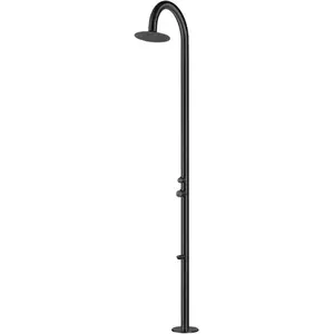 Douche En Acier Noir Avec Pomme De Douch Cm 243,9x25x54,5 Sined Doccia Palau Nera
