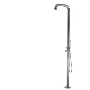 Sined Colonne de douche extérieur intérieur piscine jardin acier double mitigeur douchette Chia