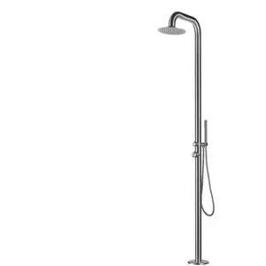 Sined Douche extérieure jardin piscine acier double mitigeur douchette Pula