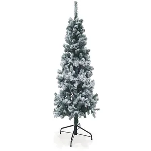 Galileo Casa Sapin de Noël Vert Slim enneigé avec Structure à encastrer h180 cm Sestriere Superior Slim pas cher
