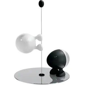 Comparateur de prix : Alessi - ASG02 BW - Lilliput - Service sel et poivre - Noir et Blanc