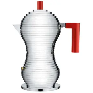 Cafetière espresso PULCINA en fonte d'aluminium rouge 15 cl Alessi pas cher