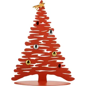 Alessi - Décoration de Noël Noël - Rouge - Porcelaine - Designer Donia Maaoui