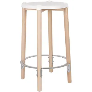 Alessi - Tabouret de bar Poêle Collection - Blanc - Acier coloré à la ...Vendu parmade-in-design