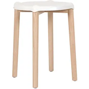Alessi - Tabouret Poêle Collection - Blanc - Acier coloré à la résine ... pas cher