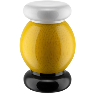 Comparateur de prix : Alessi Totem Domestici ES18 1 - Moulin à Sel, Poivre et Épices Design en Bois de Hêtre, Jaune, Noir et Blanc