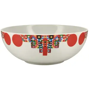 Comparateur de prix : Alessi - Coupe Holyhedrics - Rouge - Porcelaine - Designer Elena Salmistraro