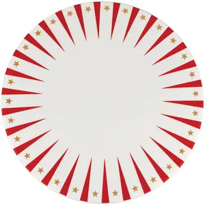 Alessi - Plat à panettone Delight - Rouge - Porcelaine - Designer Nika... pas cher