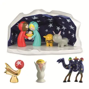 Alessi - Crèche Happy Eternity - Multicolore - Porcelaine - Designer M... pas cher
