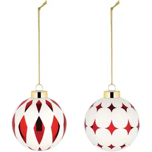Comparateur de prix : Alessi - Boule de Noël Delight - Rouge - Verre soufflé - Designer Nika...