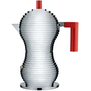 Comparateur de prix : Alessi MDL02-3 R Pulcina Acier-Rouge Cafetière expresso pour 3 tasses