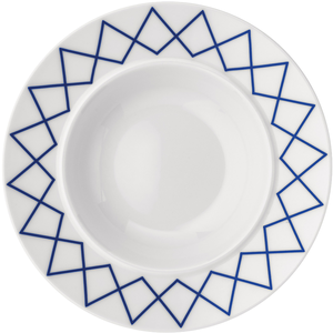 Alessi - Assiette creuse La Bella Tavola - Bleu - Porcelaine fine - De...