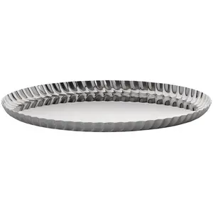 Alessi - Plateau Pleats - Métal - Acier inoxydable - Designer Jin Kura...Vendu parmade-in-design