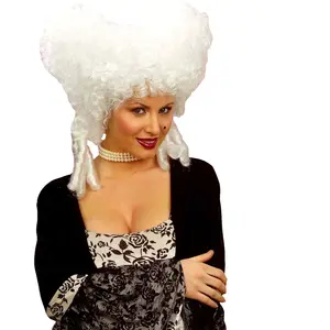 Perruque Baroque Blanche - Blanc