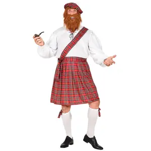 W WIDMANN MILANO Party Fashion - Costume Ecossais insolent, kilt, jupe écossaise, Écosse, Mardi gras pas cher