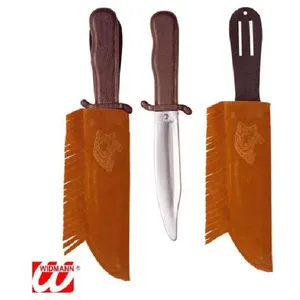 Widmann Couteau d'indien avec étui en daim
