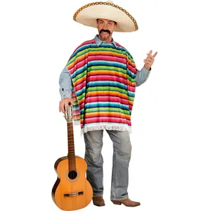 WIDMANN Déguisement Poncho Mexicain - Adulte