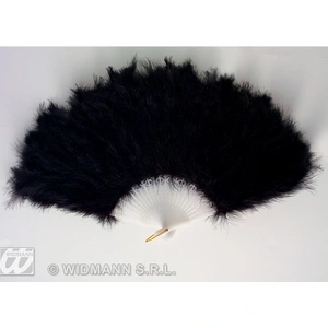 MisterFiesta Eventail en plumes noir - WIDMANN - 30cm - Intérieur