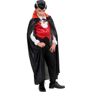 Comparateur de prix : Autre Cape satin noire et rouge enfant ado 110cm