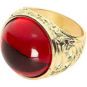 Comparateur de prix : RueDeLaFete BAGUE DOREE AVEC PIERRE ROUGE
