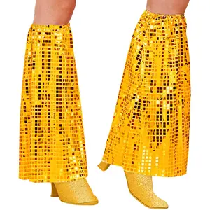 Comparateur de prix : RueDeLaFete Jambières à paillettes Disco - Or
