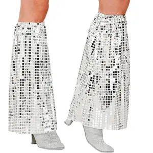 Comparateur de prix : RueDeLaFete Jambières à paillettes Disco - Argent