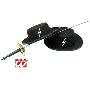 Comparateur de prix : Chapeau Zoro enfant - WIDMANN - Feutre - Noir - Accessoire de mode - Licence Zorro
