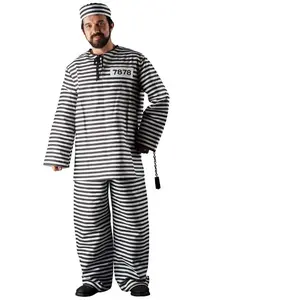 Comparateur de prix : Widmann Costume Prisionnier Bagnard Noir Et Blanc Adulte - Noir - S