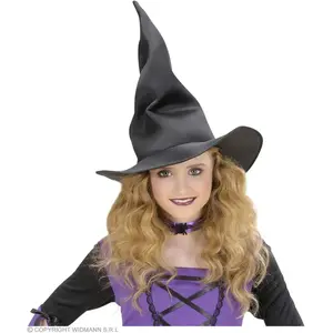 Comparateur de prix : Chapeau de sorcière souple adulte horreur - WIDMANN - Accessoire de déguisement - Noir