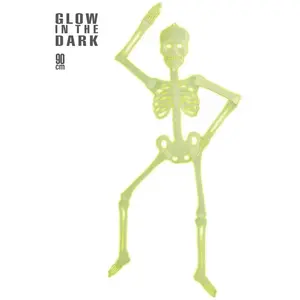 Squelette articulée phosphorescent Halloween 92 cm - 230101 (Taille Un...