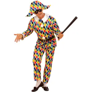 WIDMANN MILANO PARTY FASHION Costume Arlequin Satin Adulte - Multicolores - L