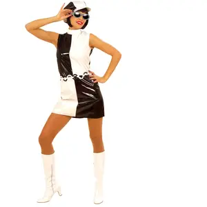 Widmann Robe Sixties Chic Vinyl - Déguisement Disco
