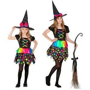 Comparateur de prix : W WIDMANN MILANO Party Fashion - Costume enfant sorcière, Robe, Chapeau de sorcière, Contes de fées, Costumes de carnaval, Halloween