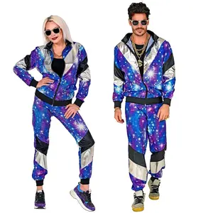 Comparateur de prix : RueDeLaFete déguisement survêtement années 80 disco adulte - xl - bleu - widmann 11094
