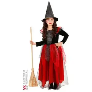 Comparateur de prix : Widmann Déguisement de Sorcière Enfant Noir & Bordeaux (Taille 8 à 10 ans)