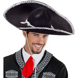 Widmann Generique - Sombrero Noir Mexicain Adulte pas cher