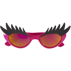 Comparateur de prix : RueDeLaFete Lunettes - WIDMANN - Mega Cils - Rose - Dégradé rose et orange - Format yeux de chat