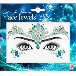 Bijoux Visage Reine des Glaces Strass Visage Carnaval pas cher