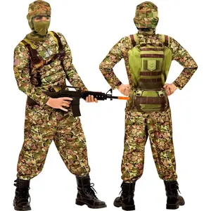 SOLDAT DE COMBAT (maillot muscles, pantalon, masque à capuche) 8-10