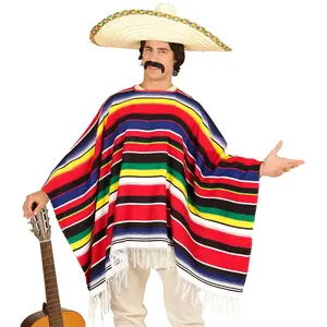 Comparateur de prix : RueDeLaFete Déguisement Poncho Mexicain Authentique - Adulte Taille : L