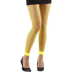 Comparateur de prix : Widmann Leggings Résille Néon Jaune - Adulte