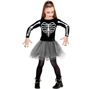 W WIDMANN MILANO Party Fashion - Costume enfant danseuse squelette, faucheuse, déguisement Halloween pas cher