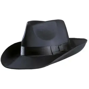 Comparateur de prix : Chapeau Borsalino Noir - Adulte - WIDMANN - Borsalino Noir - Effet Satiné - Costume - Gangster