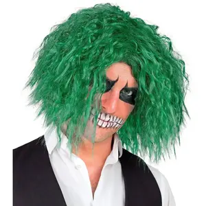 RueDeLaFete Perruque Clown Sinistre : Vert pas cher