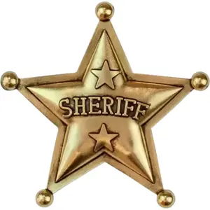 Étoile de Shérif Authentique Badge Cowboy Far West pas cher