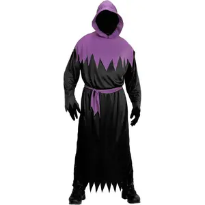 WIDMANN MILANO PARTY FASHION W, Déguisement Maître Phantom, Design Unique Noir et Violet, Masque occultant, Confort en Polyester, Ajustement avec Ceinture, Taille S, Noir