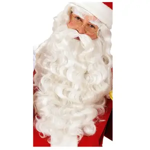Comparateur de prix : WIDMANN Perruque Pere Noel Luxe Naturel + Moustache + Barbe + Cache Sourcils