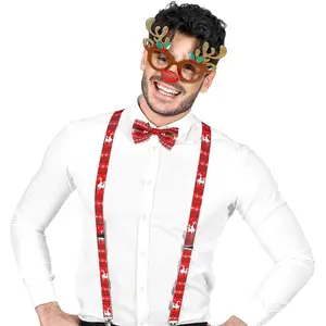 Comparateur de prix : Accessoires de déguisement - WIDMANN - Set Noël - Lunettes - Bretelles - Noeud papillon